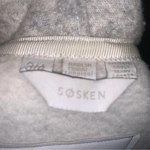 Sosken Cardigan Coat Oversized Open Front Grey Bone Draped XL - Picture 5 of 15